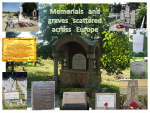 Memorials and graves scattered across Europe
