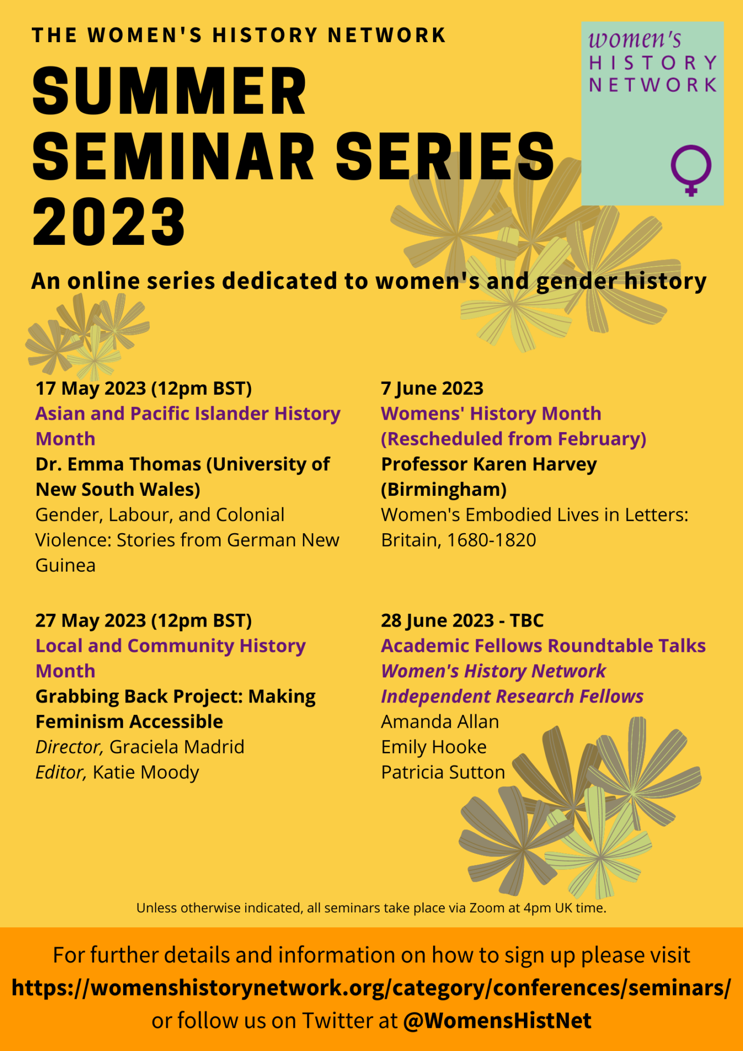 Summer Seminar Series 2022/23 Programme Women's History Network