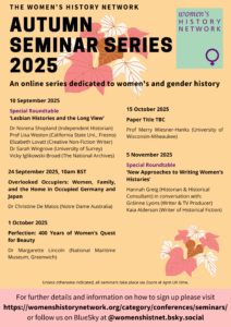 Programme detailing the events comprising our 2025 Autumn Seminar Series.