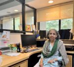 Gaiti Hasan, Indian molecular biologist, in her office at the National Centre for Biological Sciences, November 2023. Photograph: Nilakshi Das.